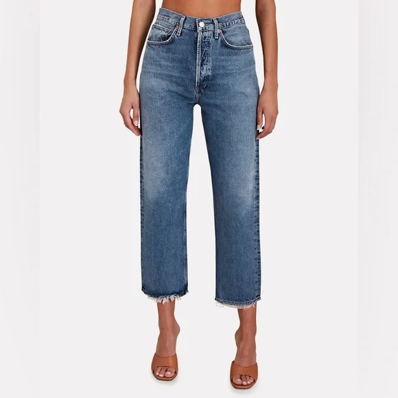 AGOLDE 90’s Crop Mid-Rise Loose Straight Jeans - Oblique - Size 28 - Sold Out! - Picture 3 of 6